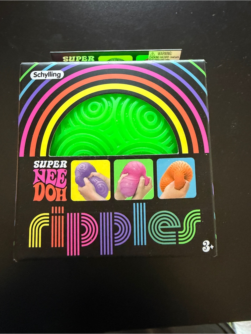 New NeeDoh Schylling Super Jumbo Ripples XL Green 4" Squishy Ball Textured 3+